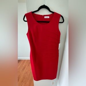 Calvin Klein Pleated Midi Dress, Size 6